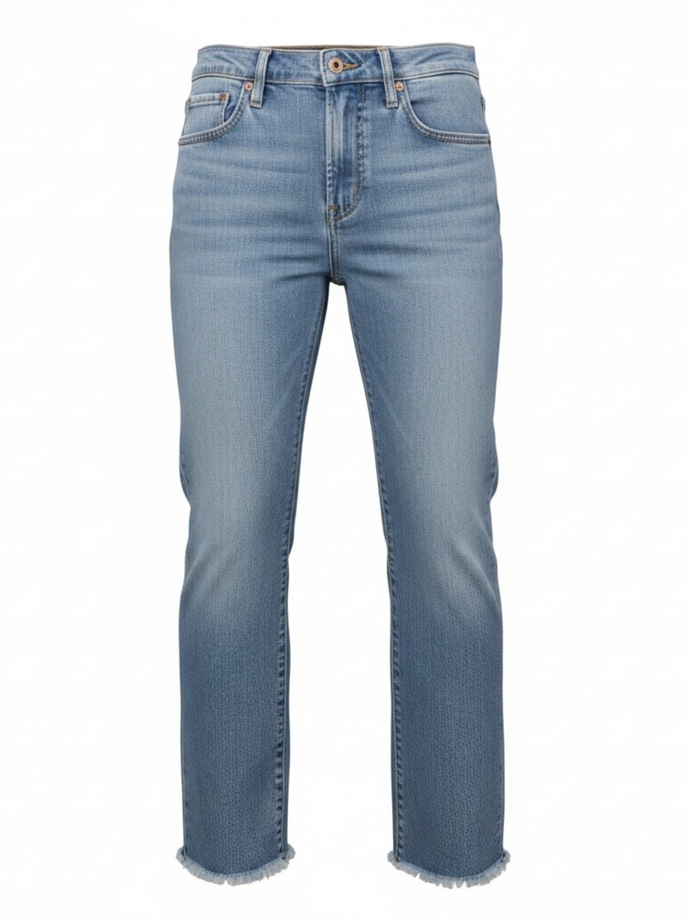 Madewell The Perfect Vintage Jeans Women’s 28P Light Wash Straight Leg Raw Hem